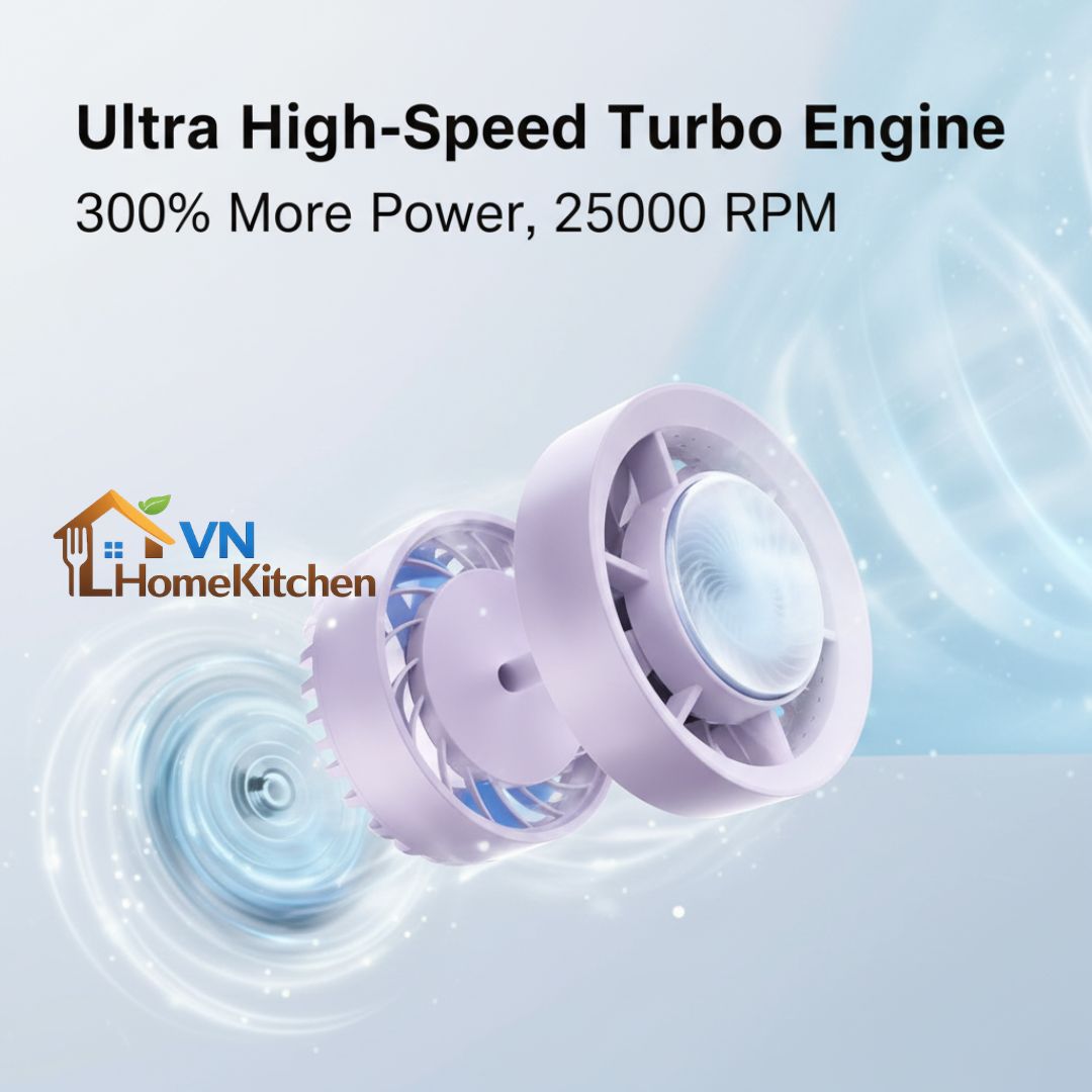 Upgraded handheld portable turbo fan with ice cooler and 199-speed control - lightweight and rechargeable