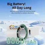 Upgraded handheld portable turbo fan with ice cooler and 199-speed control - lightweight and rechargeable