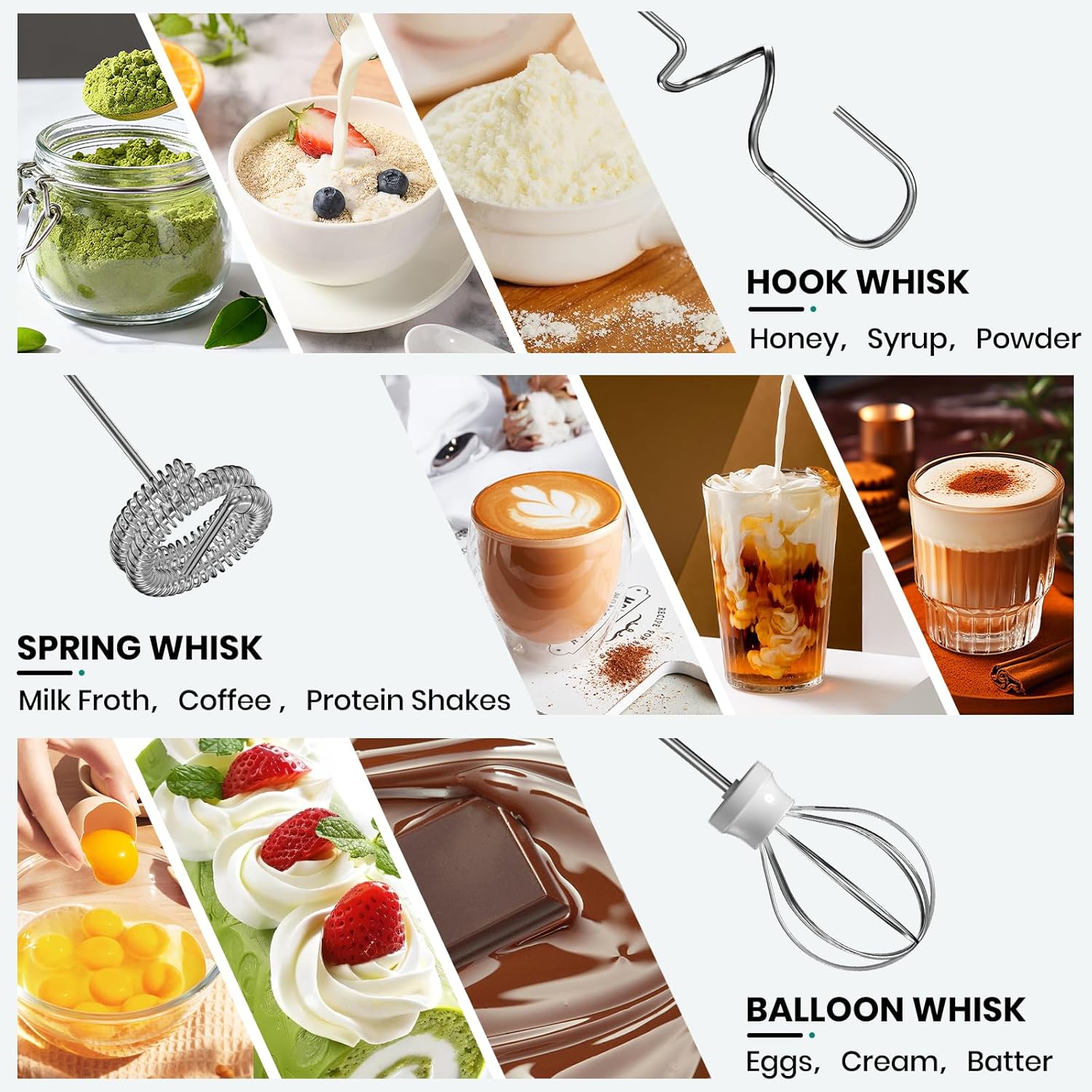 Upgraded handheld rechargeable milk frother - VNHOMEKITCHEN